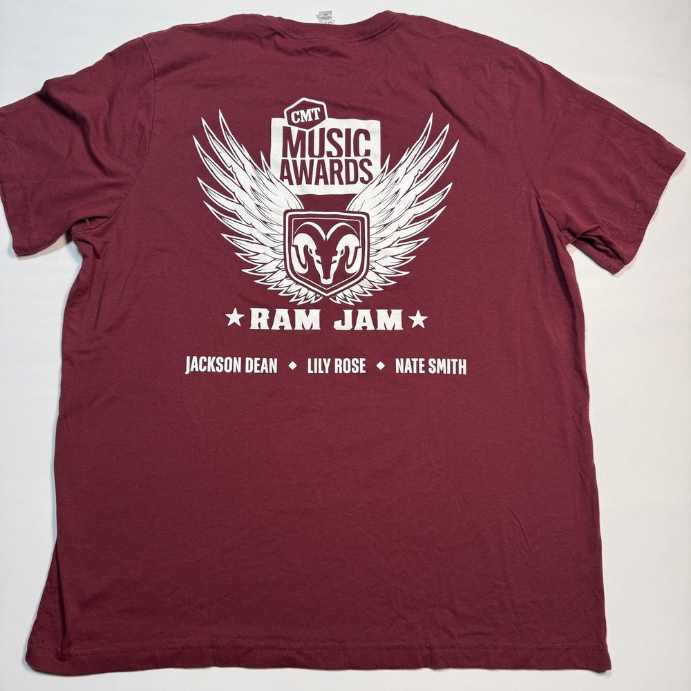 CMT Music Awards Ram Jam Shirt Mens 2XL Red Austin Texas Graphic Concert Tee